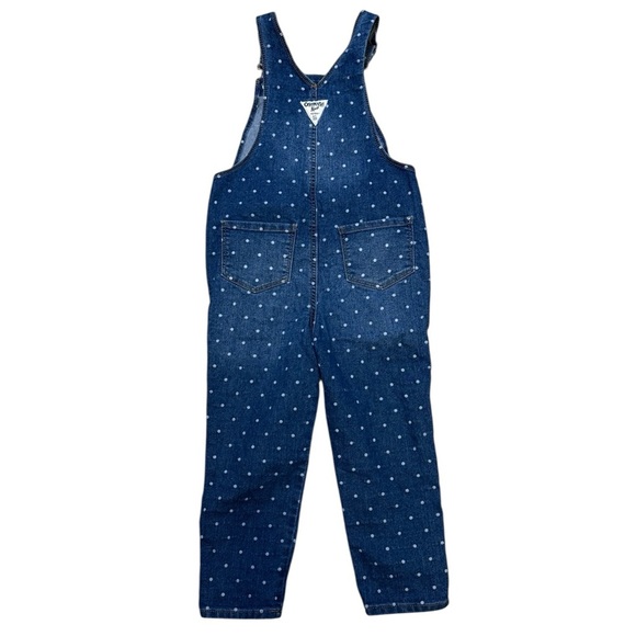 Vintage Oshkosh B'gosh Overalls Vestbak Denim Jeans Polka Dot Size 5T Boys Girls - Picture 6 of 9